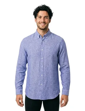 Chemise à Manches Longues Hyeres White / Light Blue XL