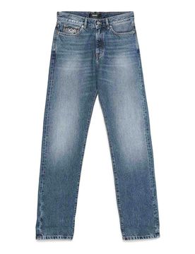 Jeans lunghi a gamba larga in cotone