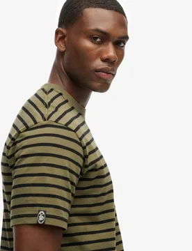 Superdry Herren The Merchant Store - T-shirt mit Streifen Green - Größe: S - 39.99 - FashionsVida