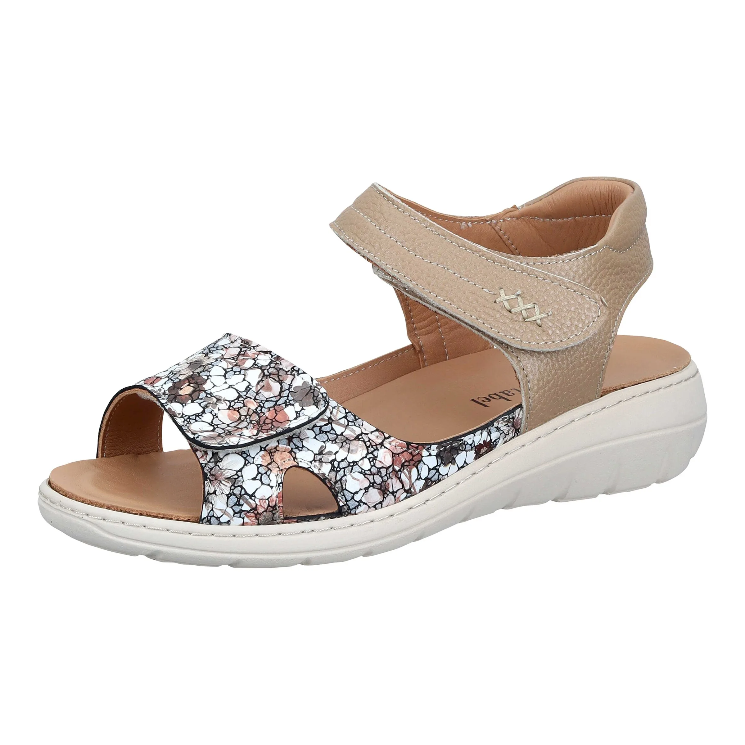 Sandalen "Blümchen“ beige 40 Damen - Comfortabel - FashionsVida