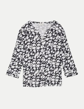 T-shirt henley alloverprint Mehrfarbig 3XL