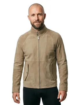 Hugo Veste En Cuir Loridge 10272791 01 Medium Beige S