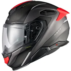 Casco Moto integrale X.TR Rush Grigio Rosso taglia M
