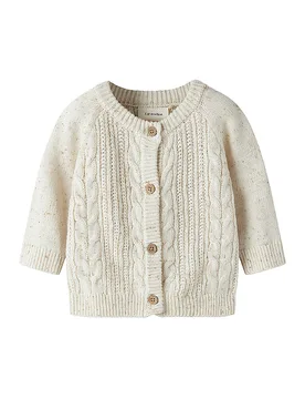 Cardigan neonata NBFGALTO crema 80 - Lil Atelier - FashionsVida