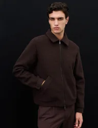 Full Zip Fleece Jacket Teak male