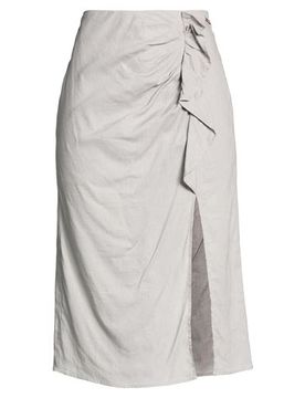 Midi-Rock Damen Hellgrau 30,32,34,36,38,40,44 Damen