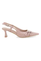 Décolleté Slingback Nude Effetto Vernice Con Tacco Medio CMJ2405314 37