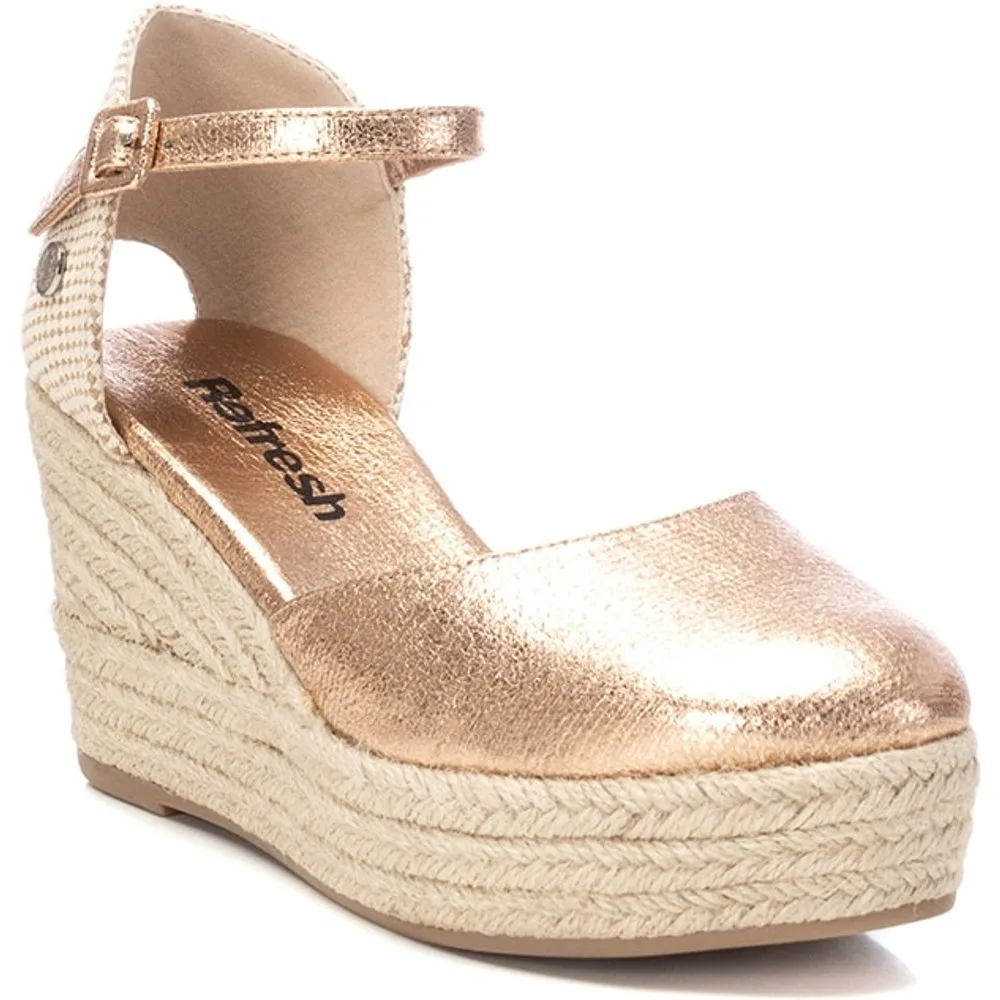 Alpargatas de cuña de mujer con cierre de hebilla - Refresh - FashionsVida