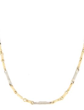 Collana Uomo Oro Giallo Bianco GL100333