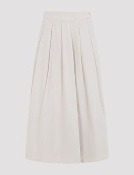 Midi Taffeta Skirt in Polyester