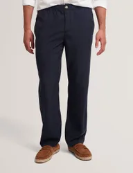 Tapered Fit Elasticated Waist Trousers Navy male