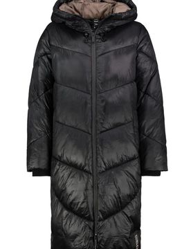 Winterjacke - Ladies Quilted Coat - M bis L - für Damen - Größe M - schwarz - Frauen - female