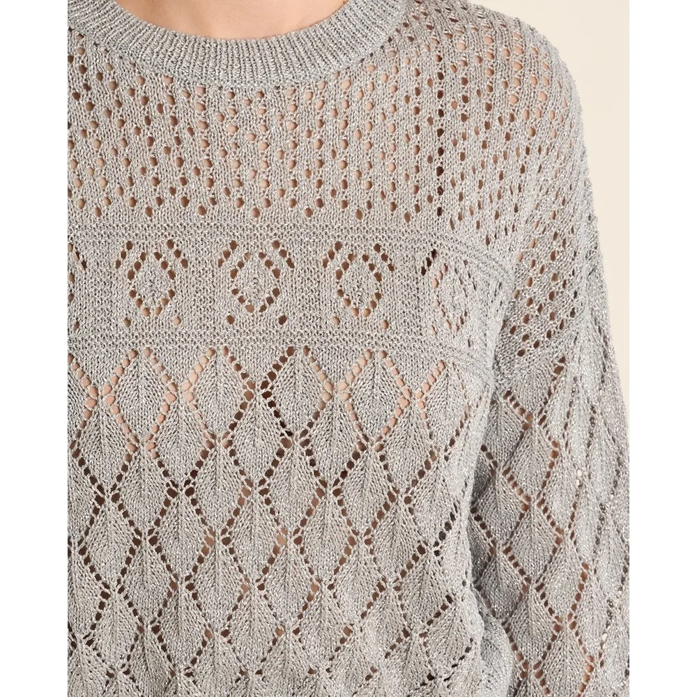 Jersey de mujer de manga larga detalle rombos - Molly Bracken - FashionsVida