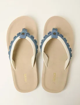 Flat Flip Flops Blue Mix female - Fatface - FashionsVida