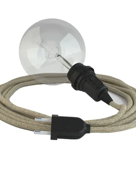 Cables Lampe Suspendue Pour Abat-jour Rn01 3 M Beige / Black One Size - Creative - FashionsVida