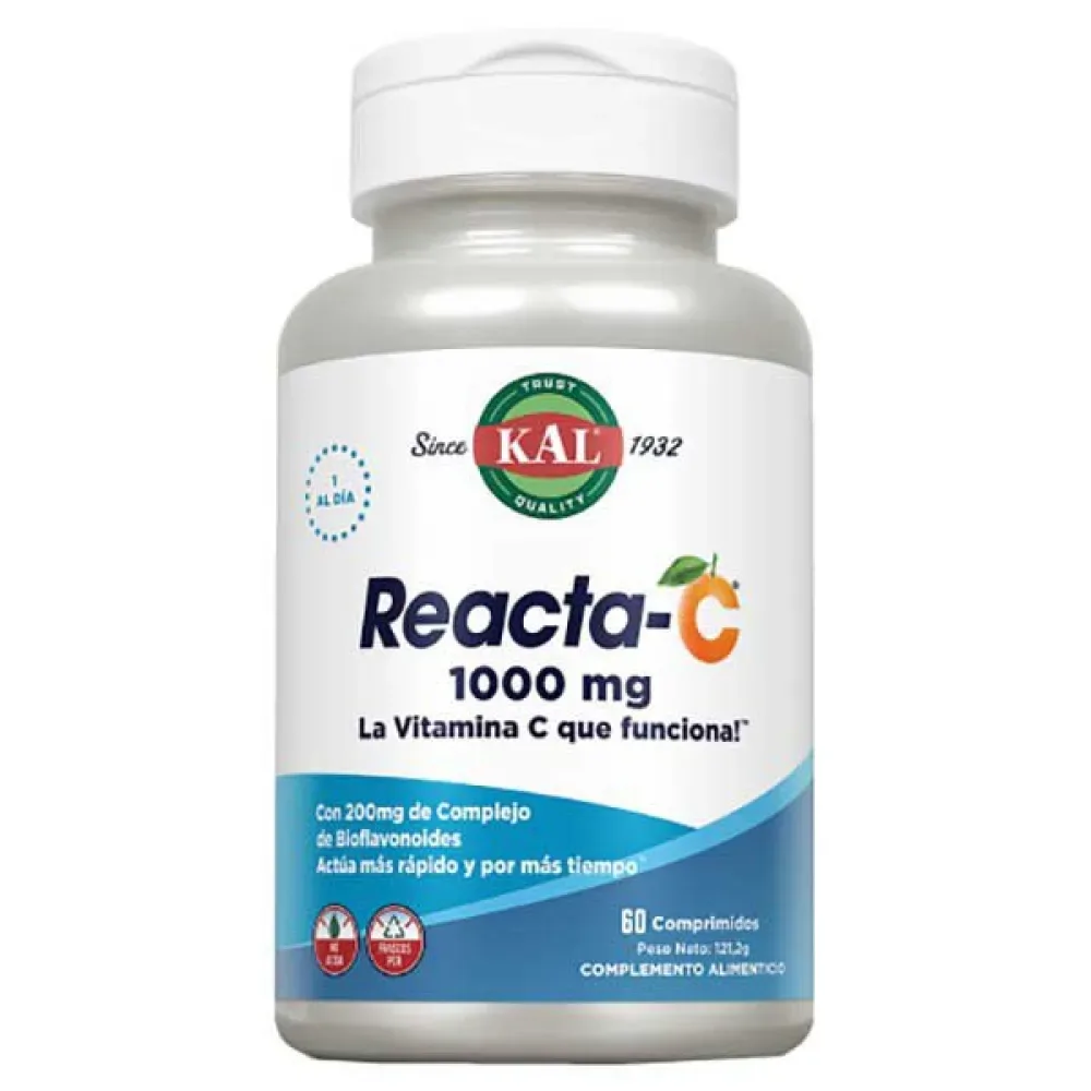 Comprimés Reacta-c 1000mg Vitamins 60 Unités - KAL - FashionsVida