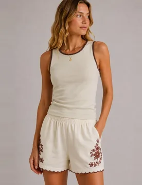 Vila - Top de mujer de canalé - Vila - FashionsVida