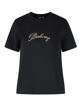 Burberry Maglietta in cotone nero