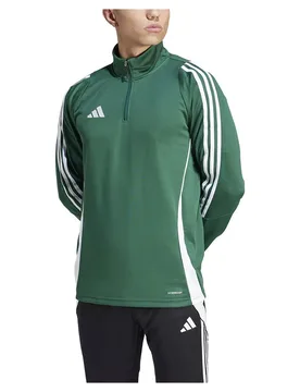 Sweat à Demi-zip Tiro24 Team Dark Green / White XL - Adidas - FashionsVida