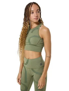 Top De Sport Capital Logo Leaf Melange / Chive XS - super.natural - FashionsVida