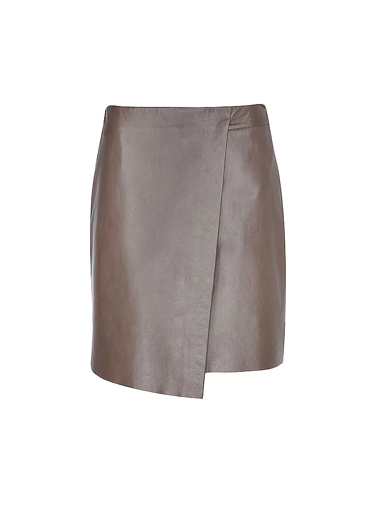Riani Falda de cuero gris 34 - Riani - FashionsVida