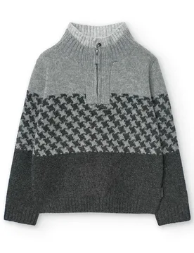 Boboli Pull Knitwear Grey 4 Années Garçon - BÒBOLI - FashionsVida