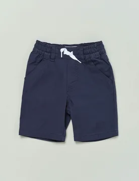 Bermuda blu in cotone stretch con coulisse 9-18 mesi - Timberland - FashionsVida