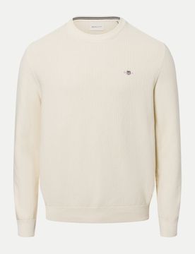 Strickpullover mit Logo-Stick Beige XL