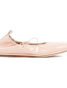Ballet-Inspired Toe Lace-Up Ballerinas