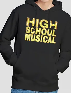 High School Musical Logo Hoodie, Black - Black - Size: M - Disney - FashionsVida