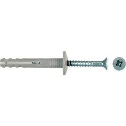 Tacos Clavo N 8 x 60 mm y Tornillos 20 Uds