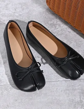 Zapatos de punta dividida nuevos primavera/otoño 2026, zapatos de ballet planos de vamp bajo para mujer, zapatos de abuela de moda sin cordones, zapa - Shein - FashionsVida