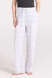 Women's Lightweight Relaxed Fit Soft Comfy Elastic Waist Flannel Lounge Pants in Grey Size: 6 - Grey - Size: 6