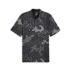 Mens Cloudspun Bloom Camo Golf Polo Shirt - Black - Size 3xl