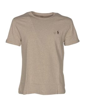 T-shirt melange con ricamo logo