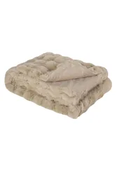 SOCKSHOP Snuggle Ups 3.7 TOG Faux Fur Luxury Blanket Natural 140cm x 160cm - Cream - Size: 140cm x 160cm