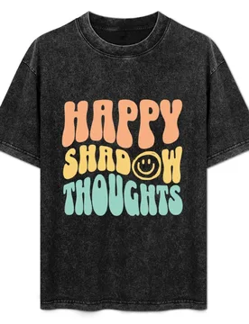 KOTLC Happy Shadow Thougths Quote T-Shirt Plus Size Loose Fit T-Shirt - Aliexpress - FashionsVida