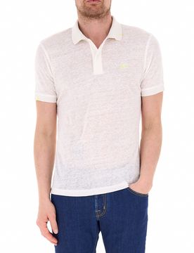 SUN68 Polo in lino PANNA M
