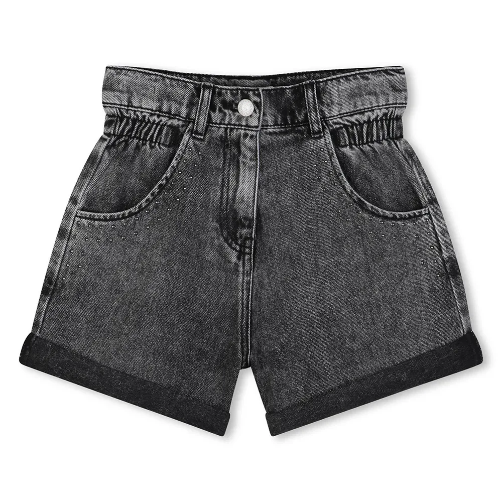 Pantaloni Corti U2176 Medium Gray Denim 12 Anni - Billieblush - FashionsVida
