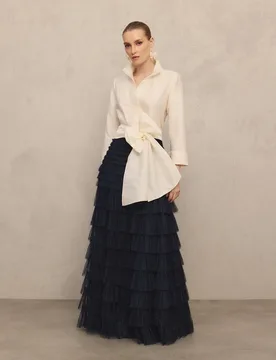 Falda midi de tul - Woman Fiesta El Corte Inglés - FashionsVida
