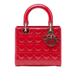 Medium Patent Cannage Lady Dior