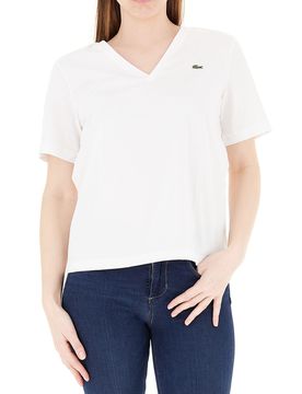 Lacoste T-shirt scollo V BIANCO 36