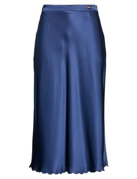 Falda midi Mujer Azul marino 40 Mujer