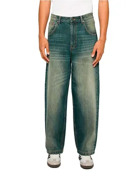 Jeans Tb8055 Baggy Fit Mid Blue Dirty Washed 34
