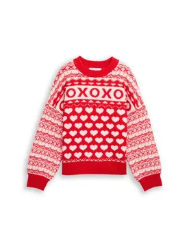 Jacquard knit sweater female