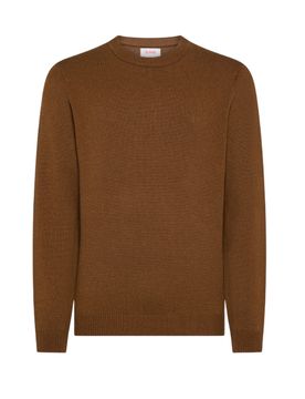 Felpe senza cappuccio uomo - sweater warm l/s - marrone