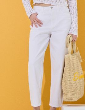 Sinsay - Jeans balloon - bianco