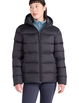 Women's 'Stratus' Extreme Down Packable Warm Full Zip Water Resistant Jacket in Black Size: 16 - Black - Size: 16 - Mountain Warehouse - FashionsVida