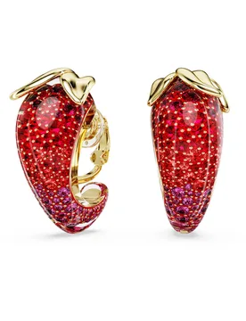 Orecchini a clip Idyllia, Rossi, Finitura oro 18K OS - Swarovski - FashionsVida