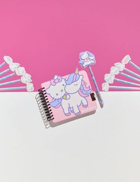 Set: taccuino a spirale con chiusura e matita 2 pack Hello Kitty - multicolor